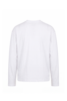 Erkek Relaxed Fit Logo Print Long Sleeve T-Shirt - Beyaz