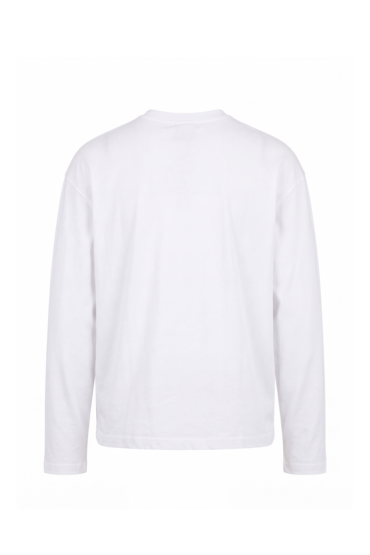 Erkek Relaxed Fit Logo Print Long Sleeve T-Shirt - Beyaz