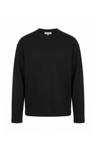 Erkek Relaxed Fit Logo Print Long Sleeve T-Shirt - Siyah