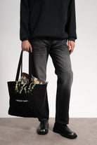 Erkek Relaxed Fit Key Denim Pants - Siyah - 1