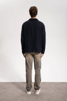 Erkek Relaxed Fit Linen Shirt - Lacivert