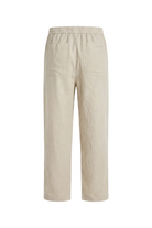 Erkek Relaxed Fit Rest Club Linen Pants - Bej