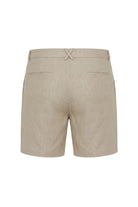 Erkek Relaxed Fit Rest Club Linen Short - Bej