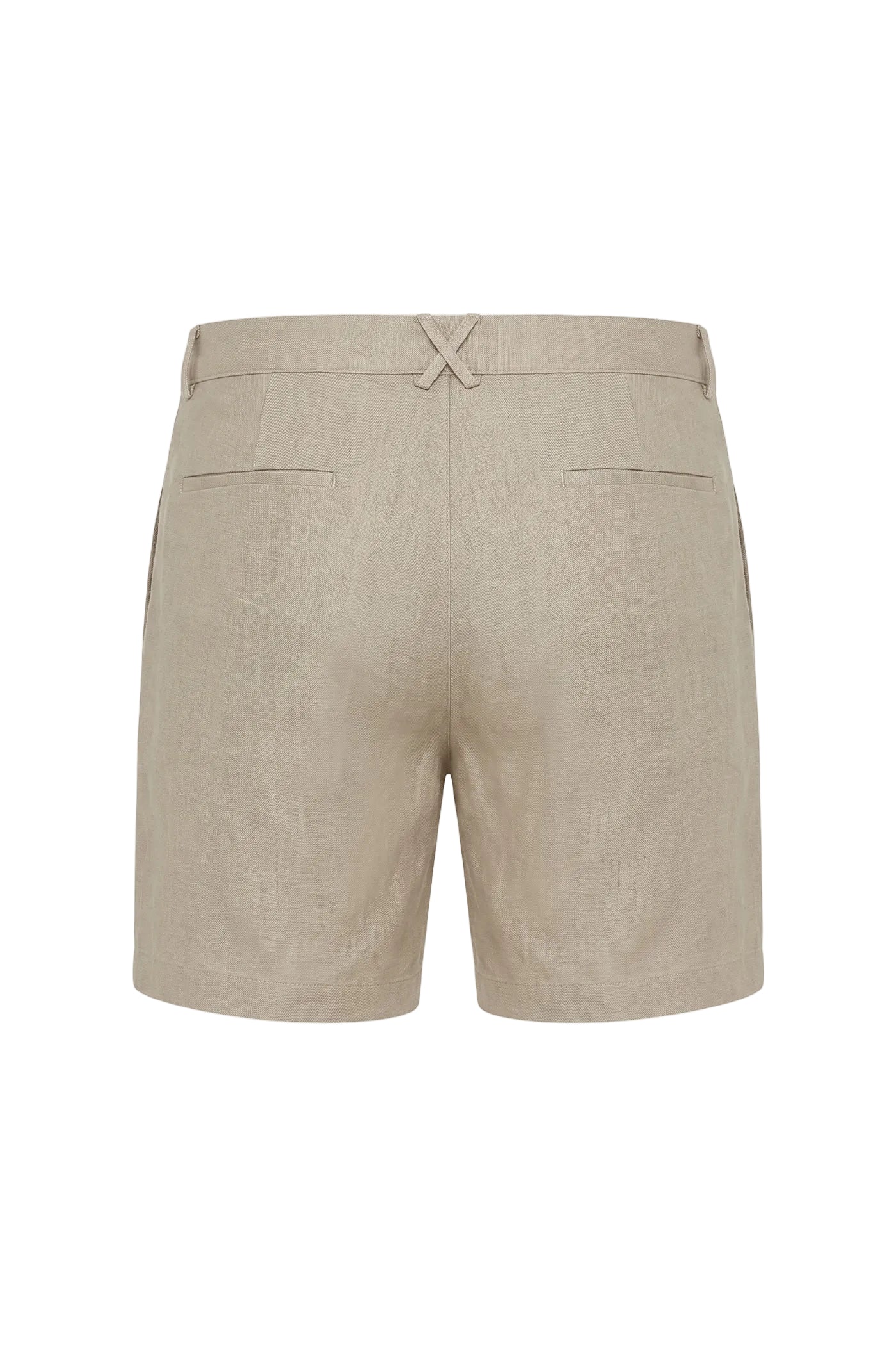 Erkek Relaxed Fit Rest Club Linen Short - Bej