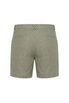 Erkek Relaxed Fit Rest Club Linen Short - Haki