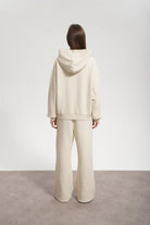 Kadın Boxy Fit Washed Hoodie - Bej