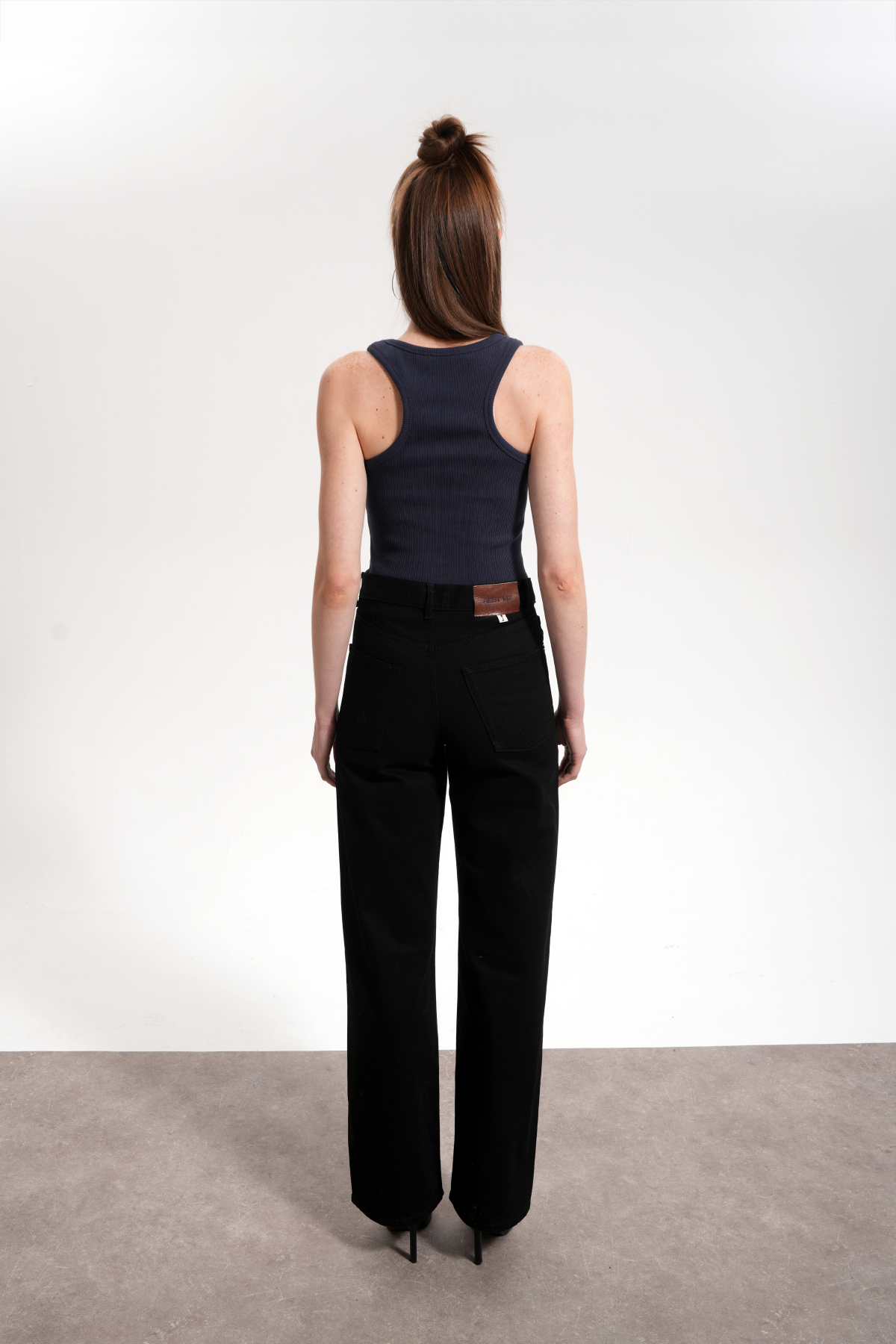 Kadın Straight Key Denim Pants - Siyah - 2