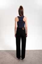 Kadın Straight Key Denim Pants - Siyah - 2