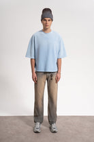 Unisex Boxy Fit Rt Icon Sprey Printed T-Shirt - Mavi