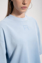 Unisex Boxy Fit Rt Icon Sprey Printed T-Shirt - Mavi