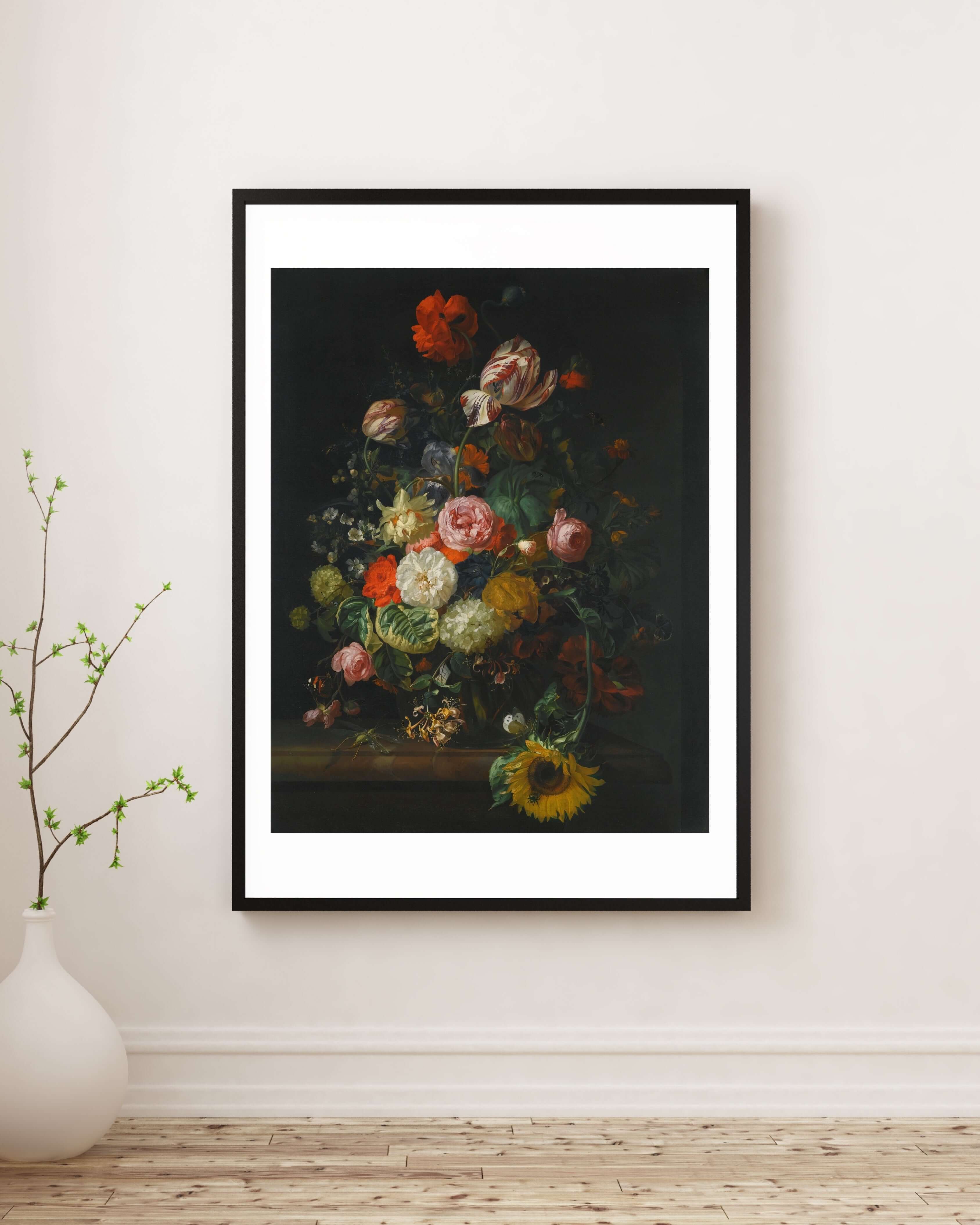 Rachel Ruysch - Çiçekli Natürmort