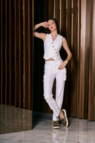 Rafael Fernè-Beyaz Amy Pantolon-Pantolon-1-Milagron.com