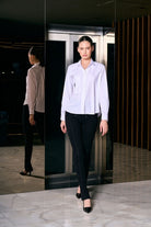 Rafael Fernè-Beyaz Logo Oversize Gömlek-Gömlek-4-Milagron.com