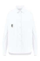 Rafael Fernè-Beyaz Logo Oversize Gömlek-Gömlek-5-Milagron.com