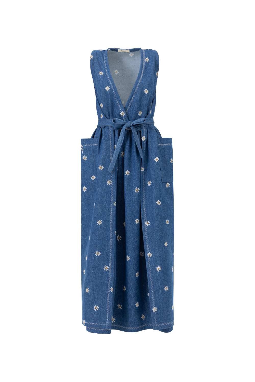 Rafael Fernè-Daisy Denim Elbise-Elbise-4-Milagron.com