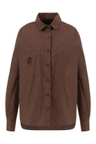 Rafael Fernè-Kahverengi Logo Oversize Gömlek-Gömlek-4-Milagron.com