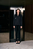 Rafael Fernè-Siyah Logo Oversize Gömlek-Gömlek-3-Milagron.com