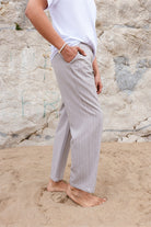 Ramme-Tony Açık Gri Çizgili Erkek Pantolon-Pantolon-4-Milagron.com