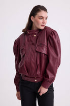 Ready To Wear Design Studio-Jojo Bomber Ceket-Deri Mont-1-Milagron.com