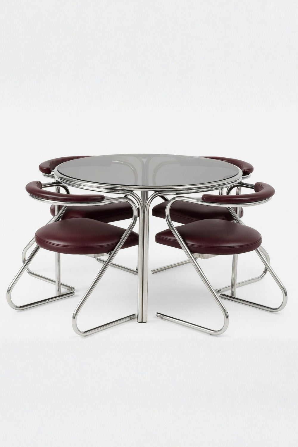 Merlo Krom Deri Sandalye Seti (4'lü) - 2