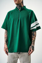 Erkek 84 Zone Baskılı Oversize T-Shirt Nefti