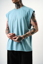 Erkek Basic Tank Top Atlet Bebe Mavi