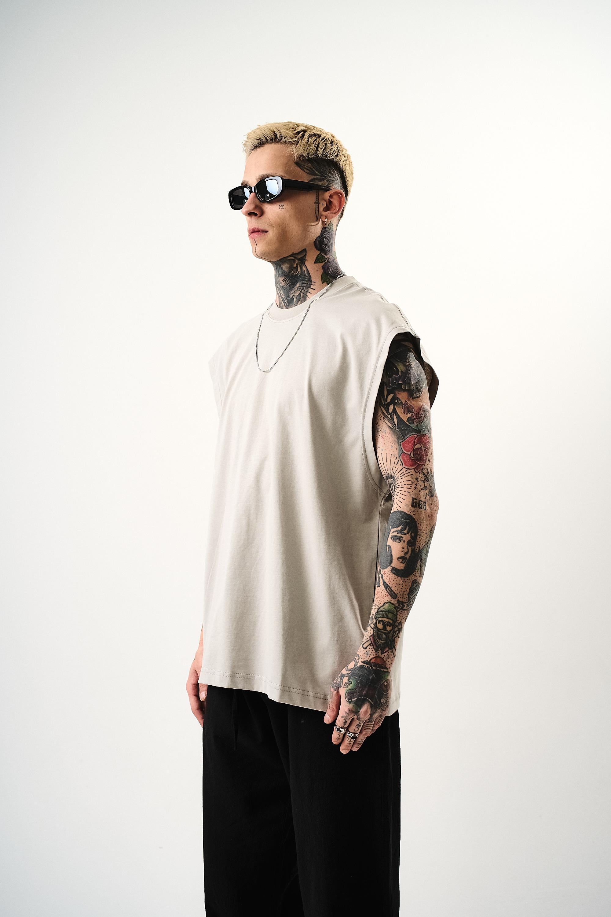 Erkek Basic Tank Top Atlet Kemik