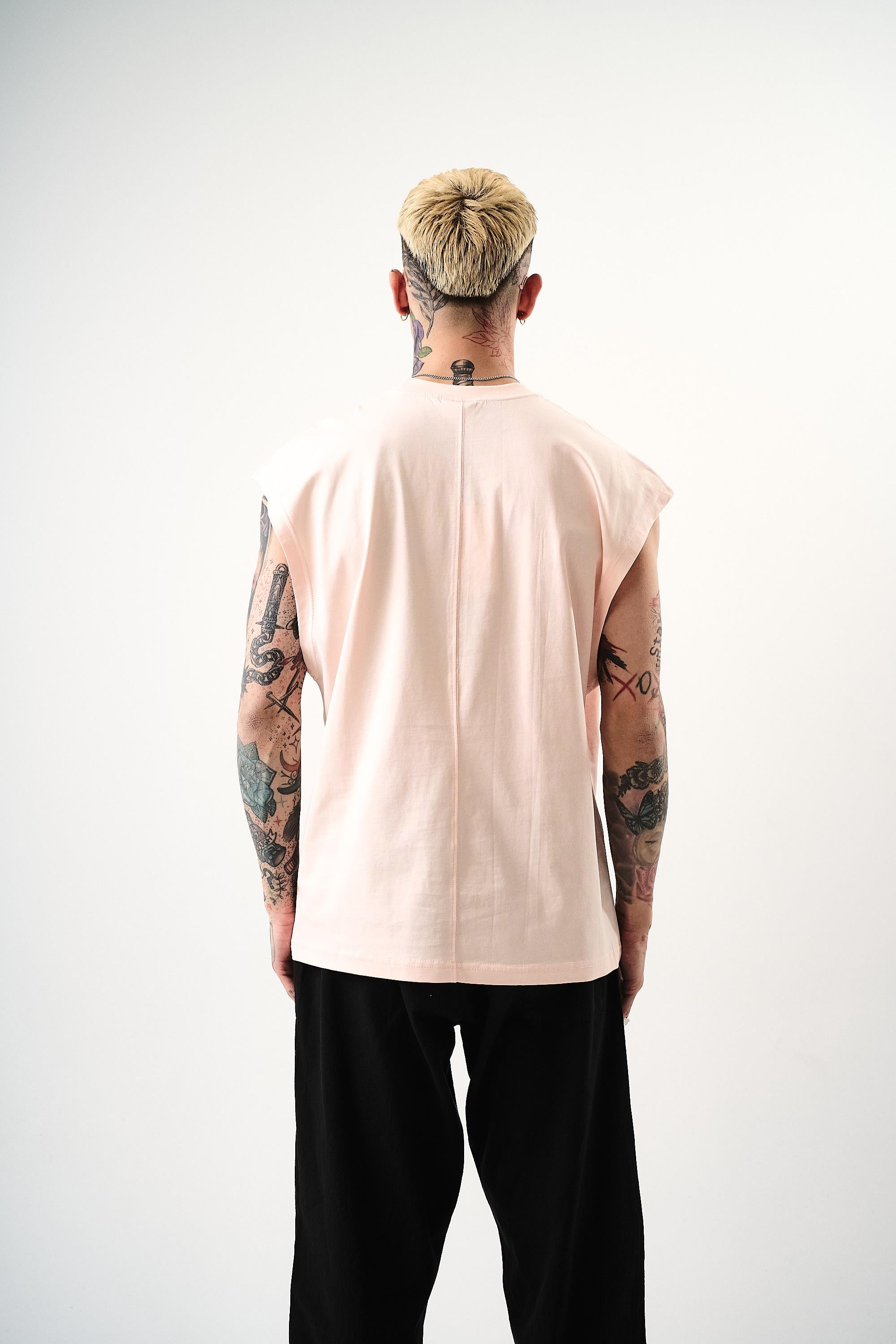 Erkek Basic Tank Top Atlet Pembe