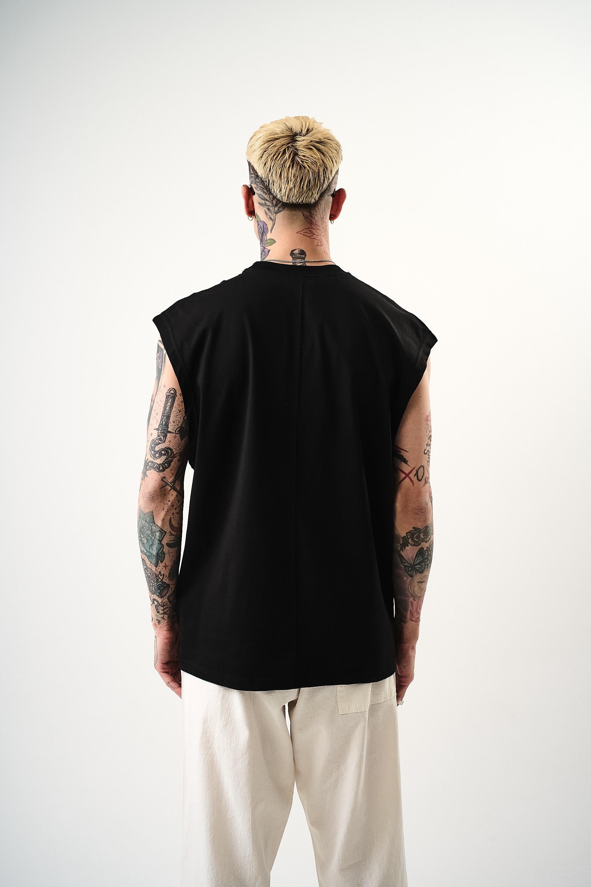 Erkek Basic Tank Top Atlet Siyah