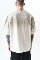 Erkek California Baskılı Oversize T-Shirt Ekru