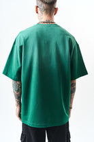 Erkek California Baskılı Oversize T-Shirt Nefti