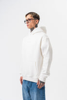 Erkek Da Vinci Baskılı Kapüşonlu Oversize Hoodie Ekru - 2