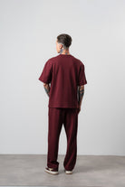 Erkek 07 Şerit Detaylı Regular Fit Eşofman Takımı Bordo