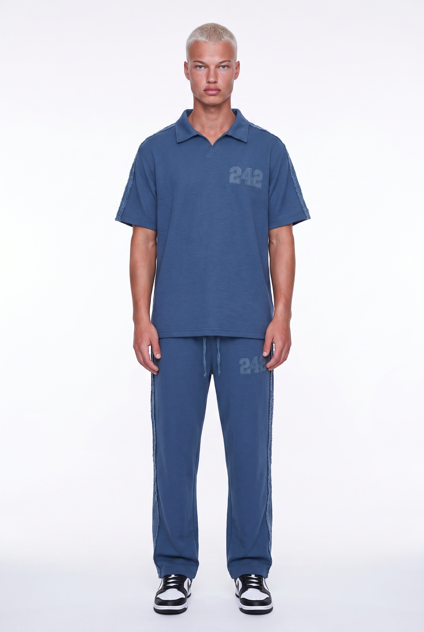Erkek 242 Şerit Detaylı Regular Fit Eşofman Takımı Lacivert