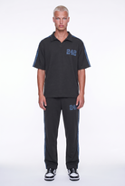 Erkek 242 Şerit Detaylı Regular Fit Eşofman Takımı Siyah