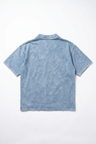 Erkek 24207 Baskılı Yıkamalı Oversize T-Shirt Mavi