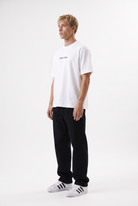 Erkek Alpine Nakışlı Oversize T-Shirt Ekru