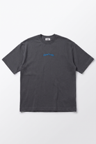 Erkek Alpine Nakışlı Oversize T-Shirt Füme