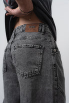 Respire-Erkek Asimetrik Dikiş Detaylı Baggy Jean Antrasit-Kot Pantolon-6-Milagron.com