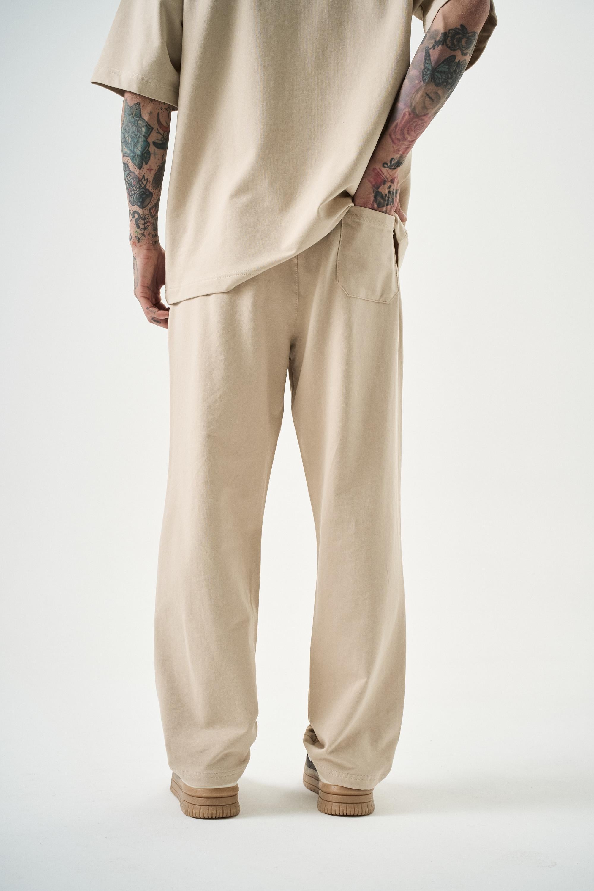 Erkek Basic Baggy Eşofman Altı Bej