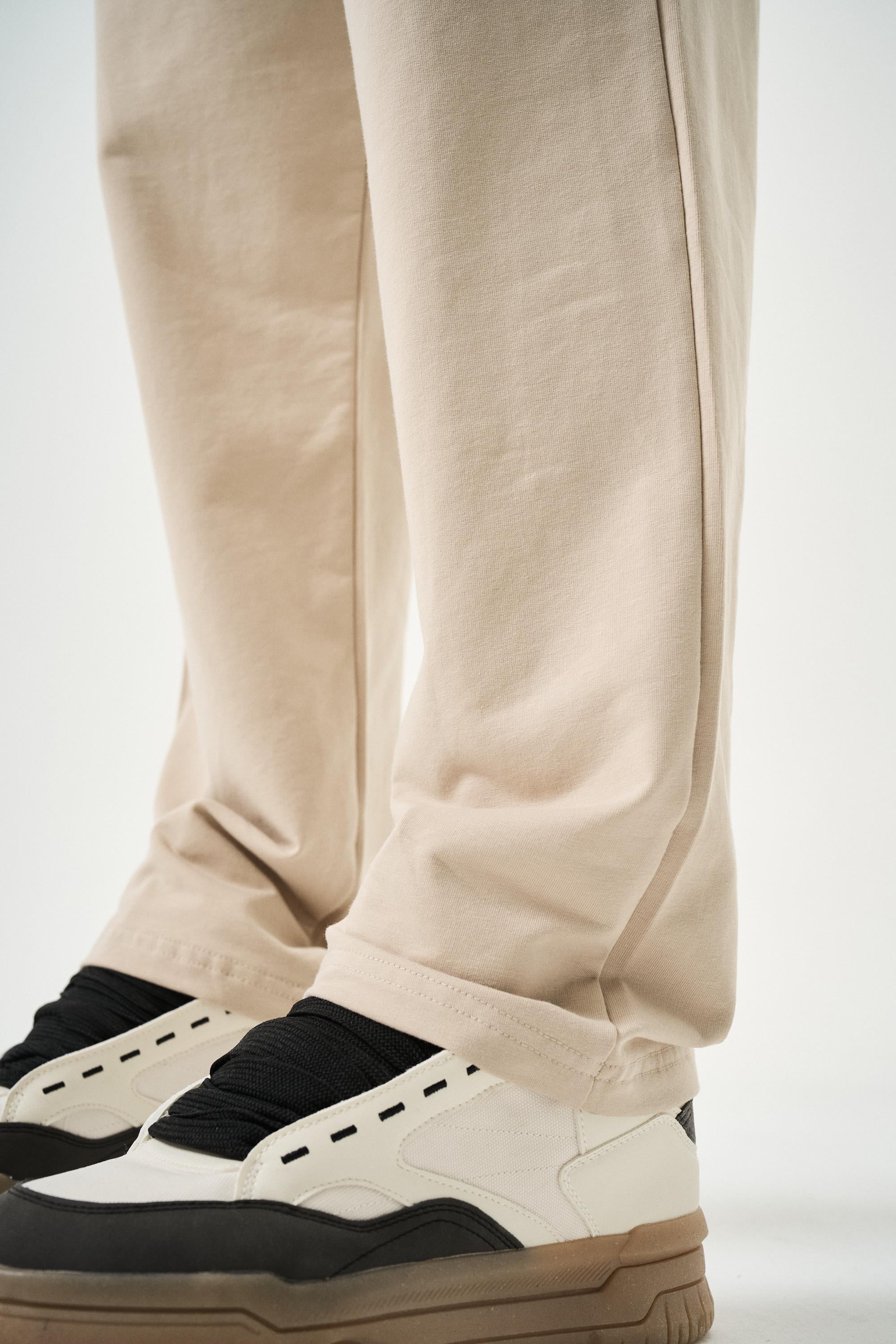 Erkek Basic Baggy Eşofman Altı Bej