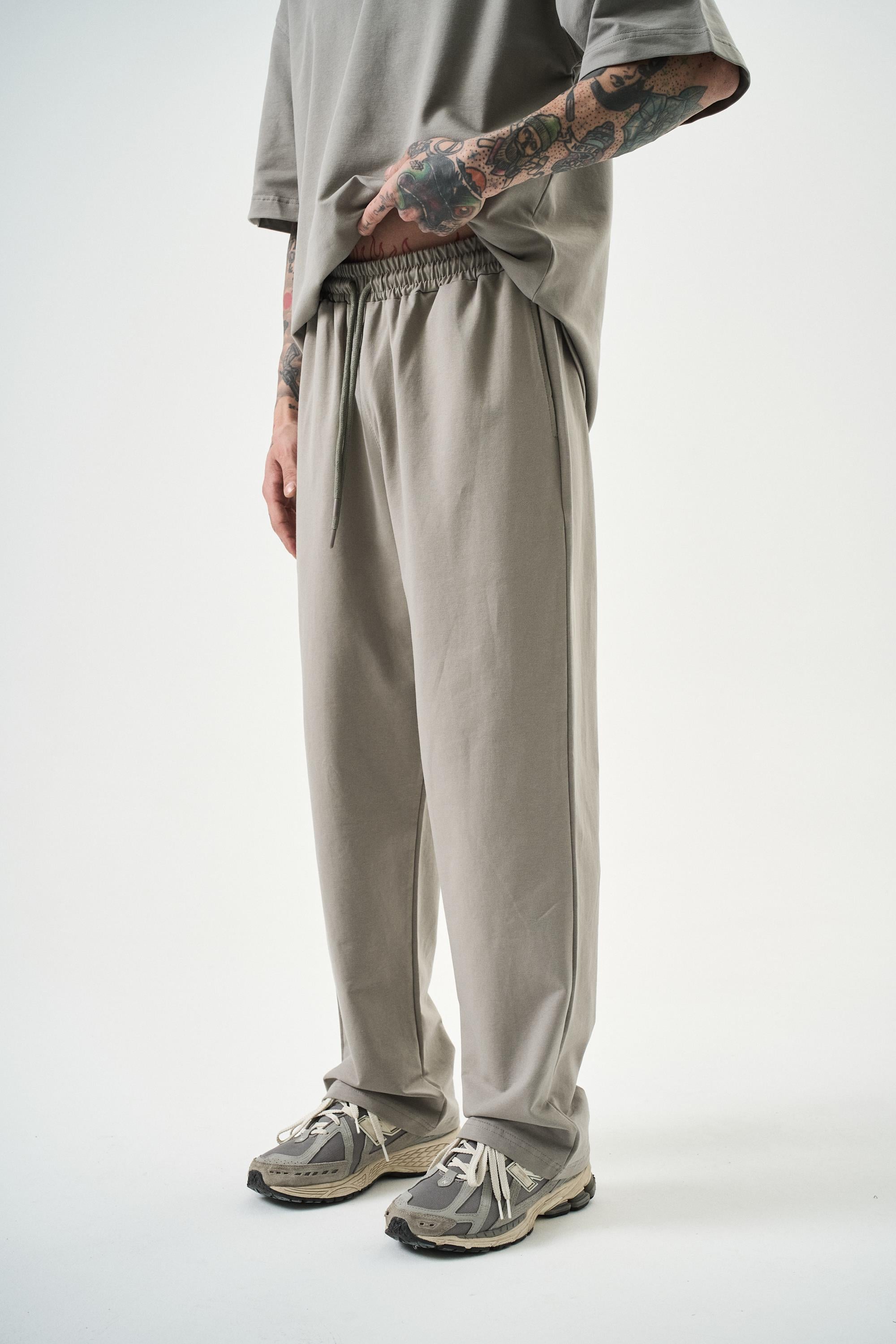Erkek Basic Baggy Eşofman Altı Gri