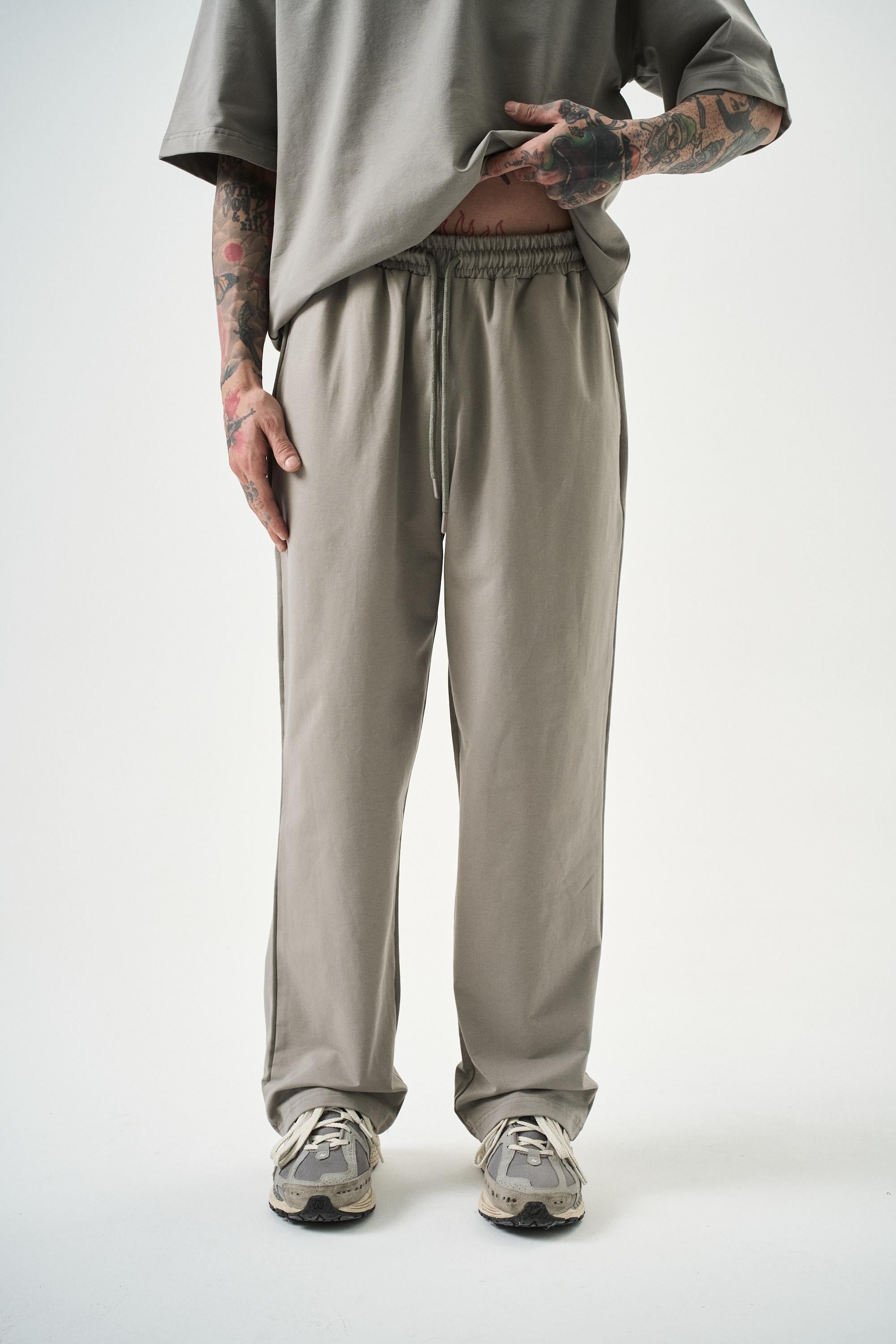 Erkek Basic Baggy Eşofman Altı Gri