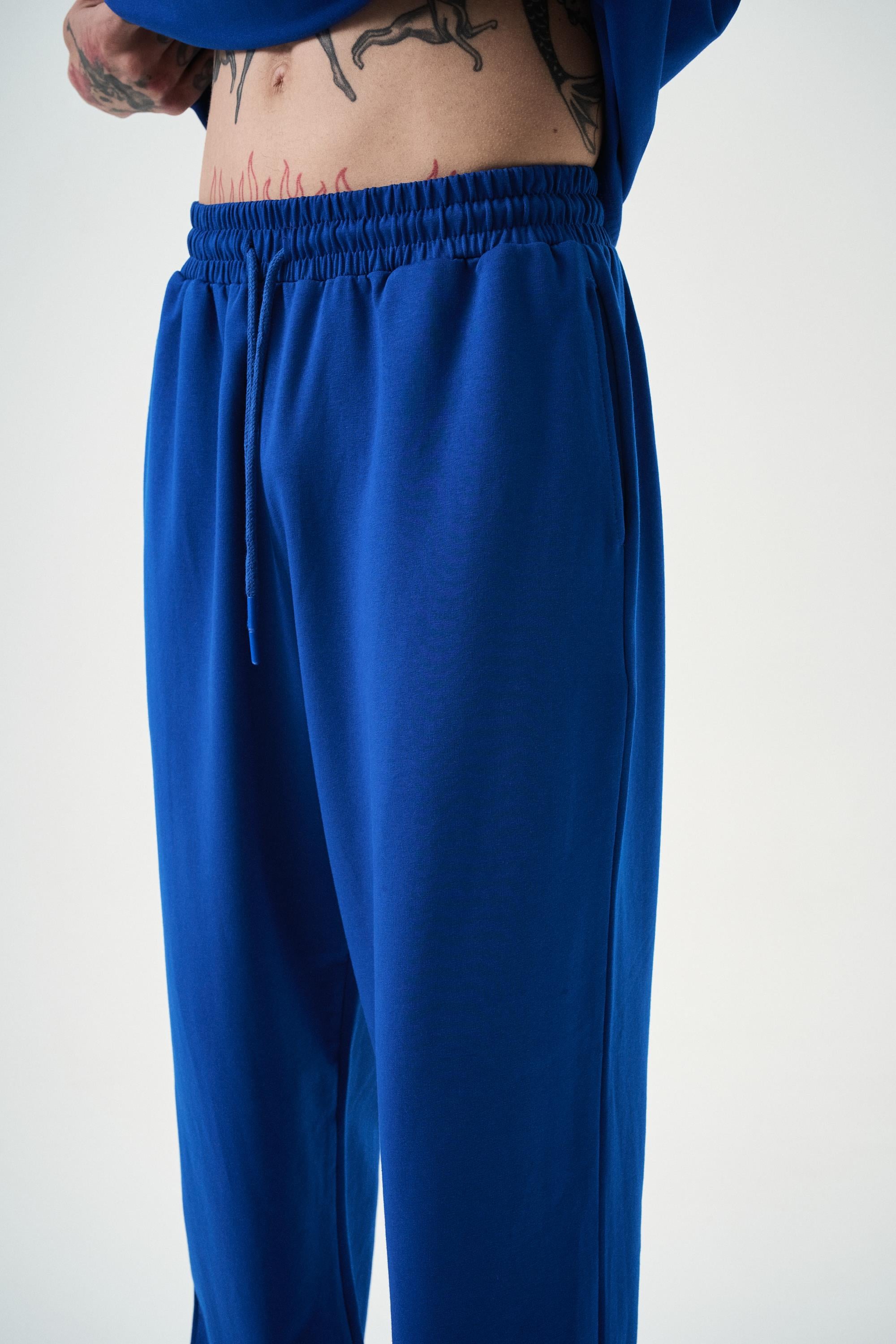 Erkek Basic Baggy Eşofman Altı Saks