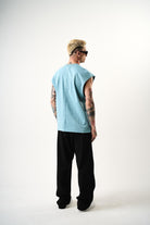 Erkek Basic Tank Top Atlet Bebe Mavi