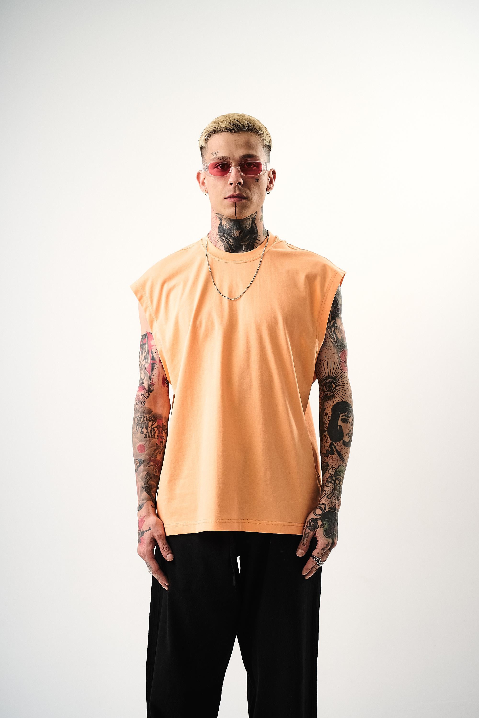 Erkek Basic Tank Top Atlet Şeftali
