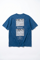Erkek Betrayal Baskılı Yıkamalı Oversize T-Shirt Lacivert