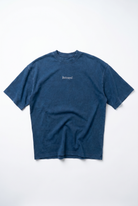 Erkek Betrayal Baskılı Yıkamalı Oversize T-Shirt Lacivert