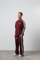 Erkek Champ Şerit Detaylı Regular Fit Eşofman Takımı Bordo