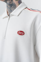 Erkek Champ Şerit Detaylı Regular Fit Eşofman Takımı Ekru